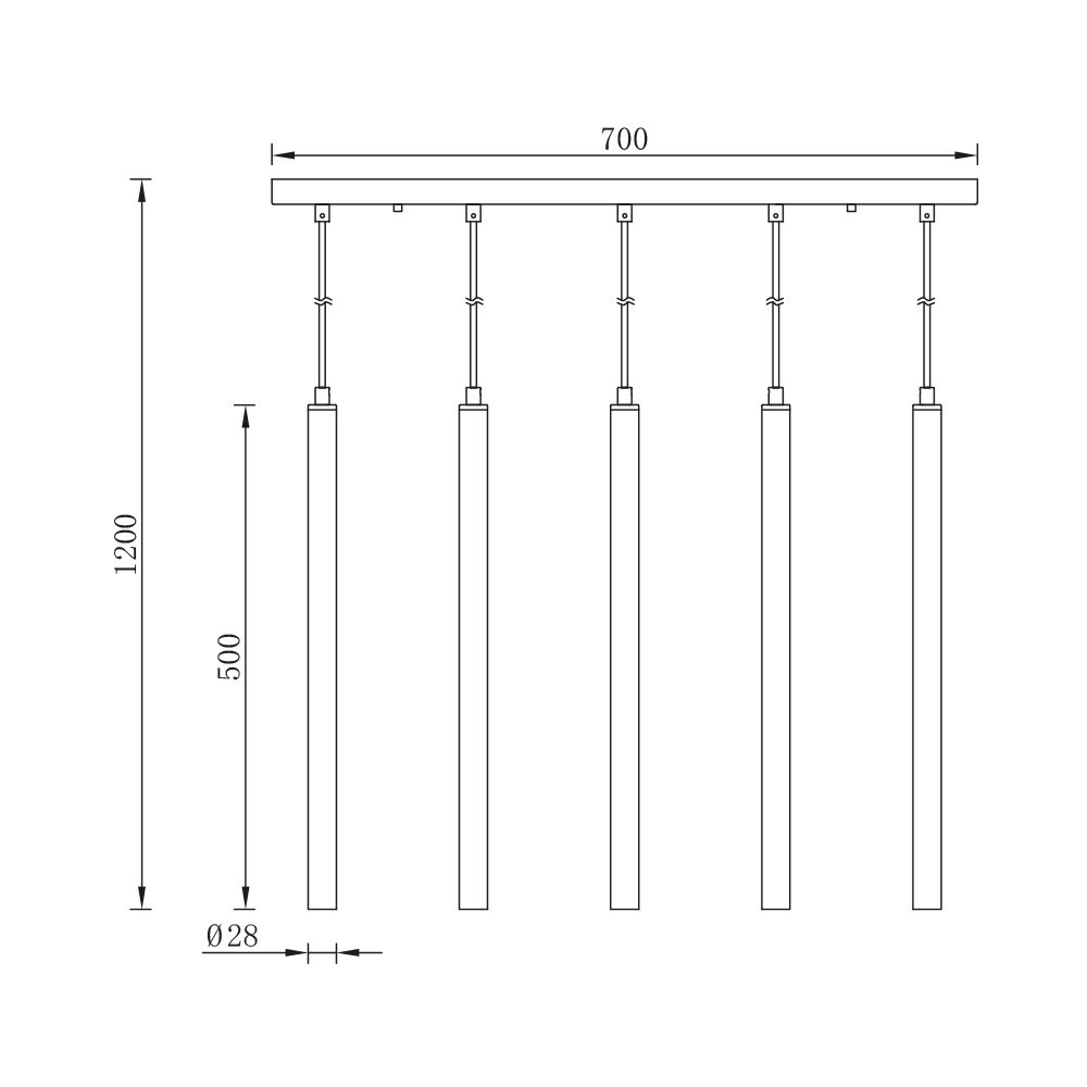 BRY-G007S-5H-5xG9-BLC-PENDANT LIGHT - 4