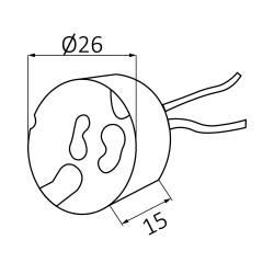 BRY-GU10-15CM -LAMPHOLDER - 3