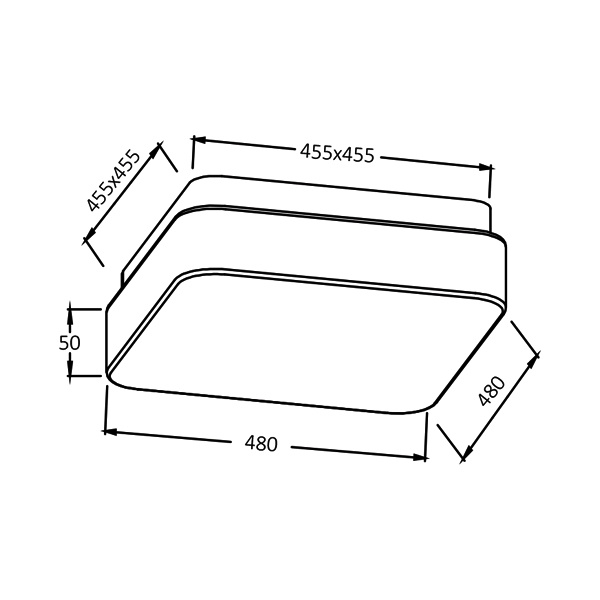 BRY-JADE-SS-SQR-D490-40W-RMT-IP20-CEILING FIXTURE - 5