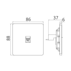 BRY-LENA-1G-BLC-TEL. SOCKET - 3