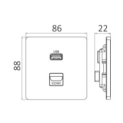 BRY-LENA-HDMI+USBC-BLC- SOCKET - 3