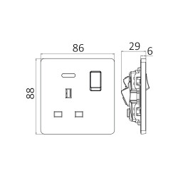 BRY-LENA-UK-1G-13A-D.GRY-SOCKET - 3