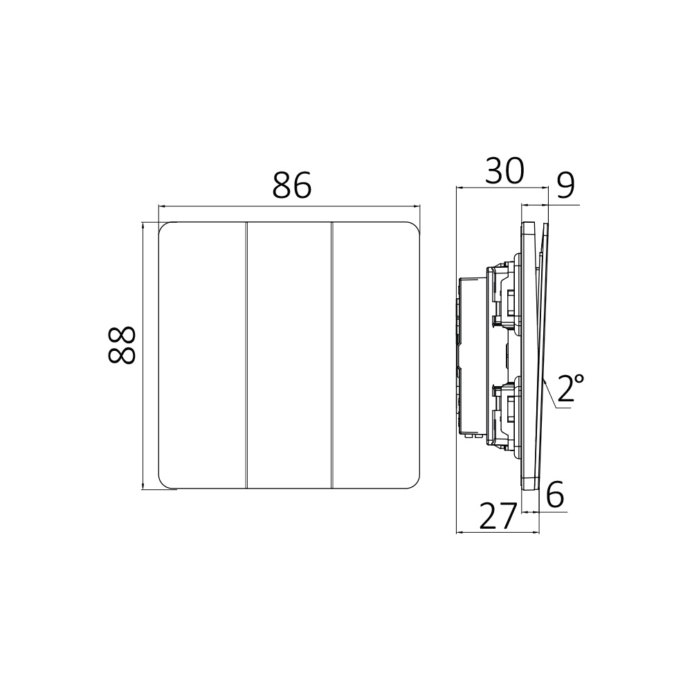 BRY-LENA-UK-3G1W-BLC-SWITCH - 3