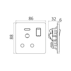 BRY-LENA-UN-1G-15A-BLC-SOCKET - 3