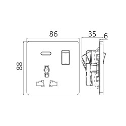 BRY-LENA-UN-1G-16A-BLC-SOCKET - 3