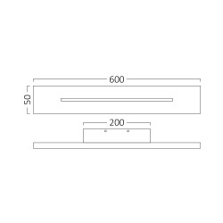 BRY-LEVA-WL600-20W-RCT-BLC-3000K-WALL LIGHT - 5