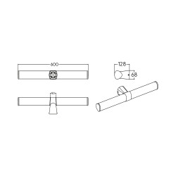 BRY-LILY-B-600-12W-3IN1-BLC-IP44 MIRROR LAMP - 3