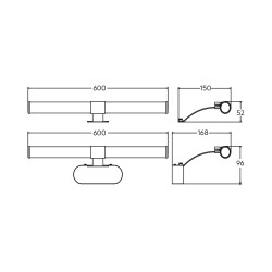 BRY-LILY-C-400-7W-4000K-BLC-IP44 MIRROR LAMP - 3