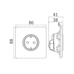 BRY-LINEA-1G-16A-BLC-SOCKET WITH CHILDREN PROTECTI - 3