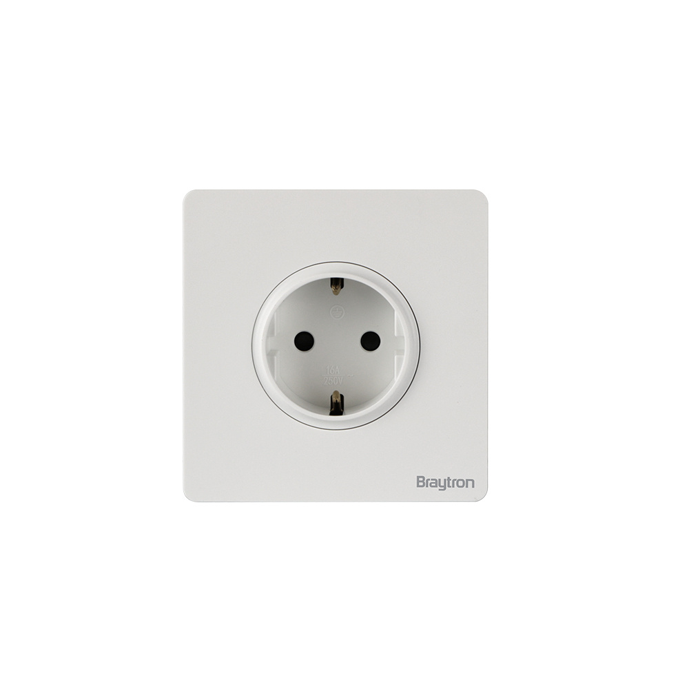 BRY-LINEA-1G-16A-WHT-SOCKET WITH CHILDREN PROTECTI - 1