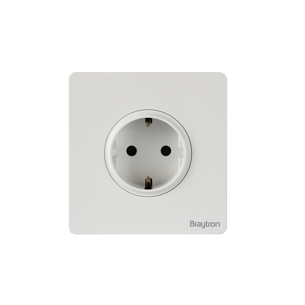 BRY-LINEA-1G-16A-WHT-SOCKET WITH CHILDREN PROTECTI - 1