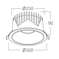 BRY-LINEX-CD40-40W-3IN1-WHT-LED DOWNLIGHT - 5