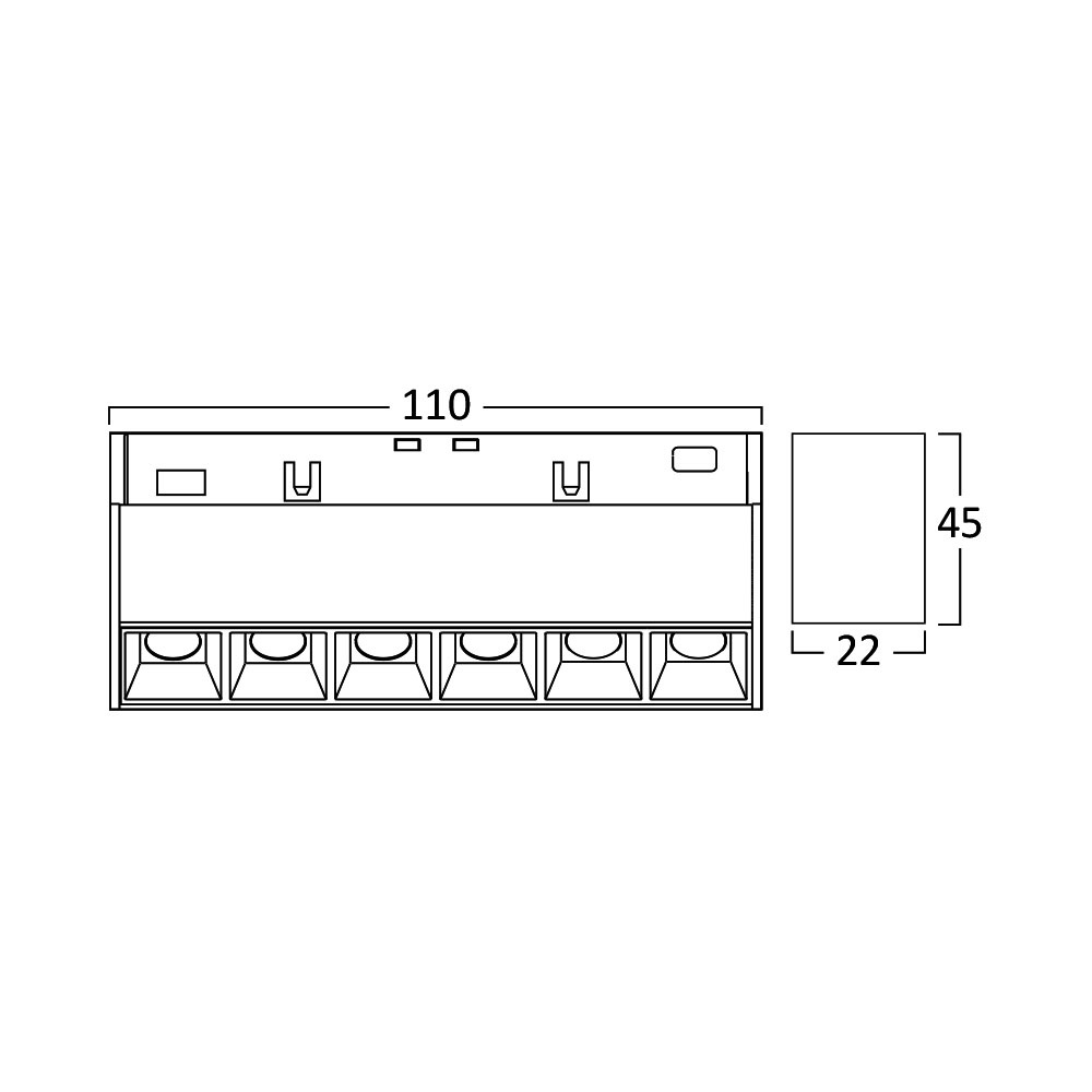 BRY-LNS110-6W-48VDC-3000K-BLC-MAG. LINEAR - 3