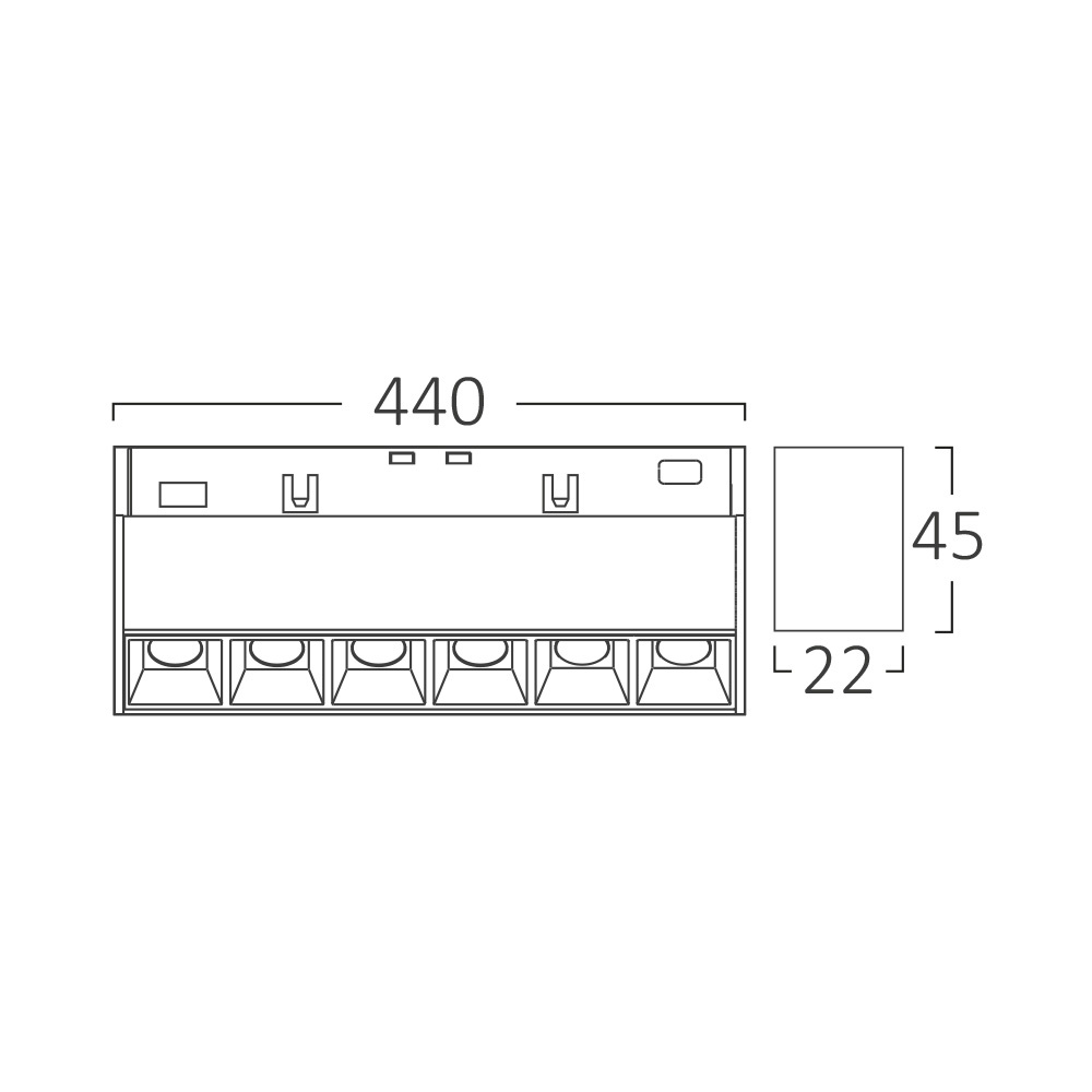 BRY-LNS440-24W-48VDC-3000K-BLC-MAG. LINEAR - 3