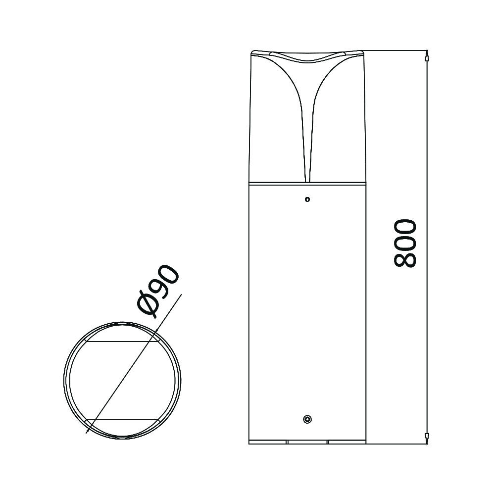 BRY-MILANO-800-1xE27-IP44-BOLLARD - 4