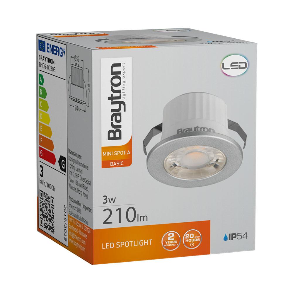 BRY-MINISPOT-A-3W-38D-SLV-3000K-IP54-LED SPOTLIGHT - 4