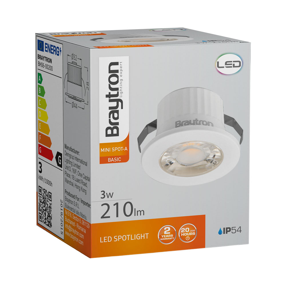 BRY-MINISPOT-A-3W-38D-WHT-3000K-IP54-LED SPOTLIGHT - 4