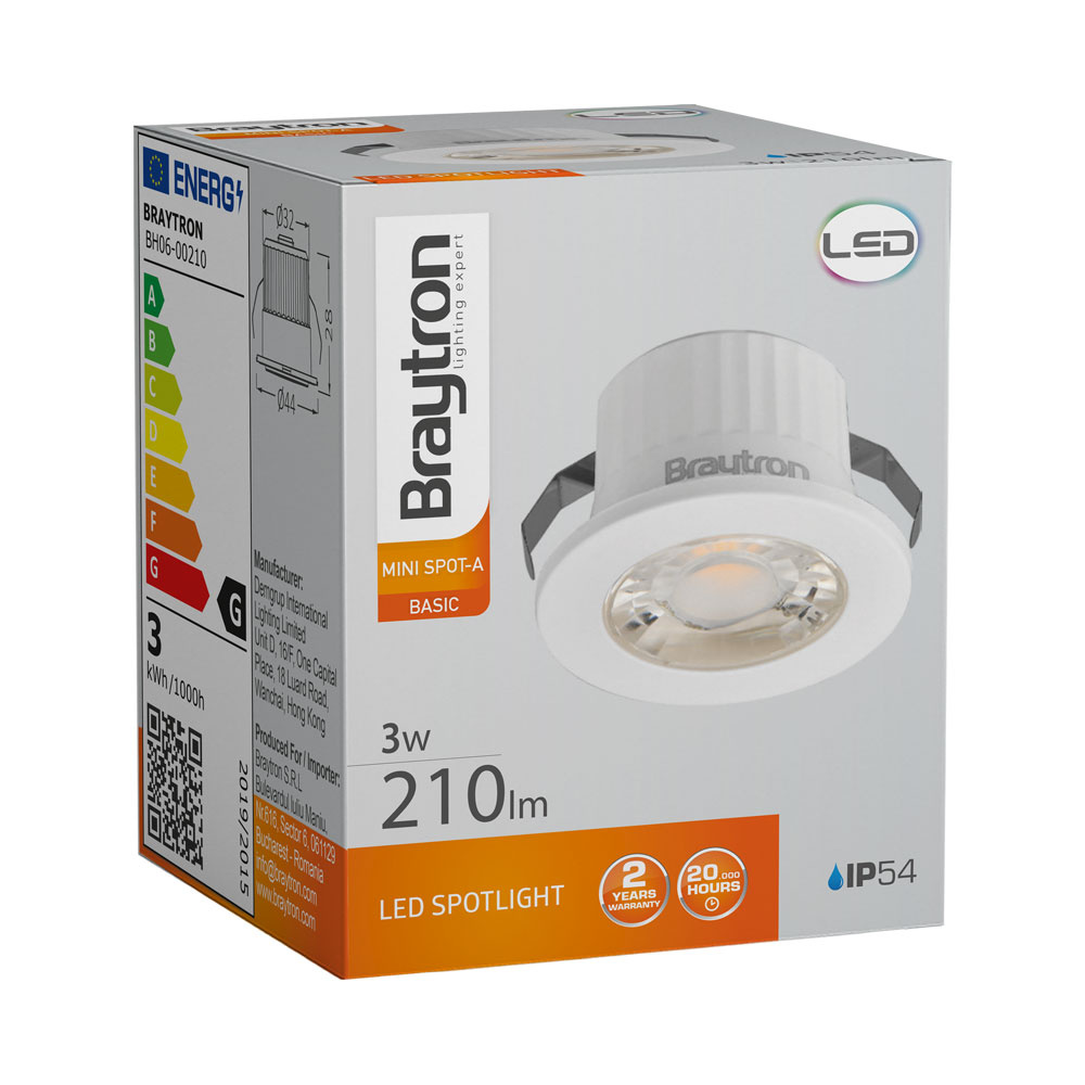 BRY-MINISPOT-A-3W-38D-WHT-4000K-IP54-LED SPOTLIGHT - 4