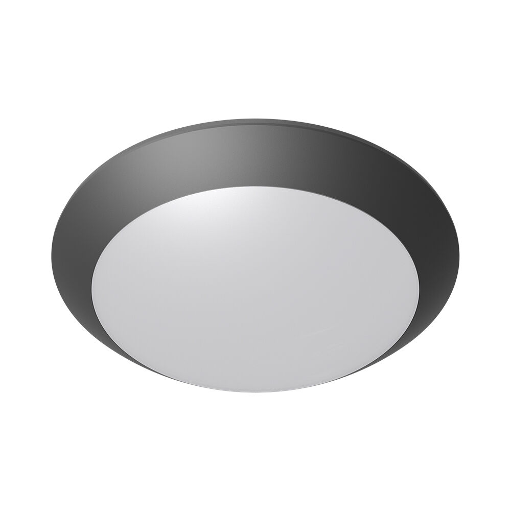 BRY-NAPOLI-D270-1xE27-PC-GRY-IP65-CEILING LIGHT - 1