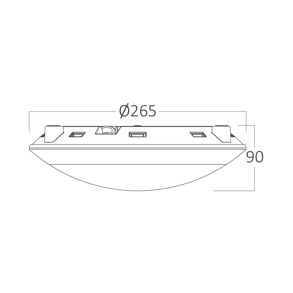 BRY-NAPOLI-D270-1xE27-PC-GRY-IP65-CEILING LIGHT - 7