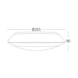 BRY-NAPOLI-D270-1xE27-PC-SNS-WHT-IP65-CEILING LIGHT - 9