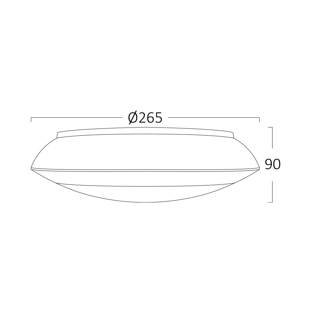 BRY-NAPOLI-D270-1xE27-PC-SNS-WHT-IP65-CEILING LIGHT - 9