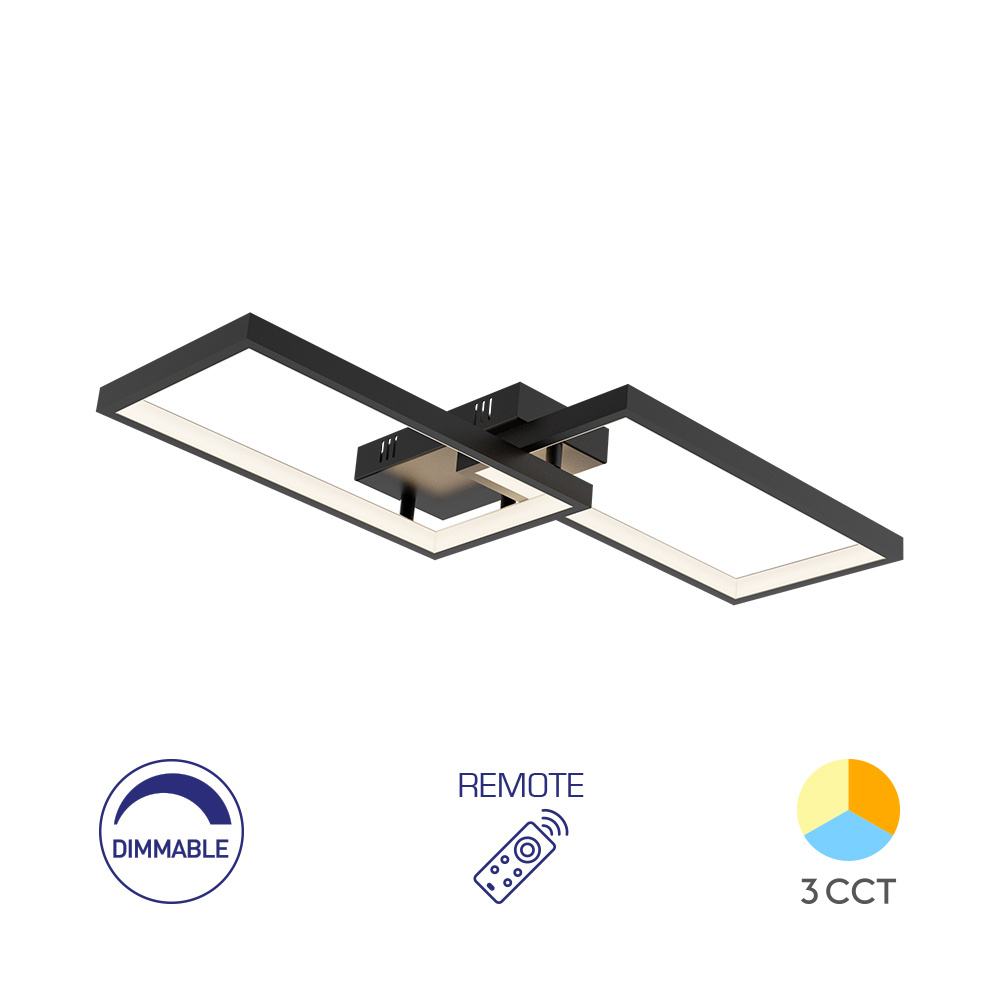 BRY-NELA-SS1-RND-BLC-40W-RMT-IP20-CEILING LIGHT - 1