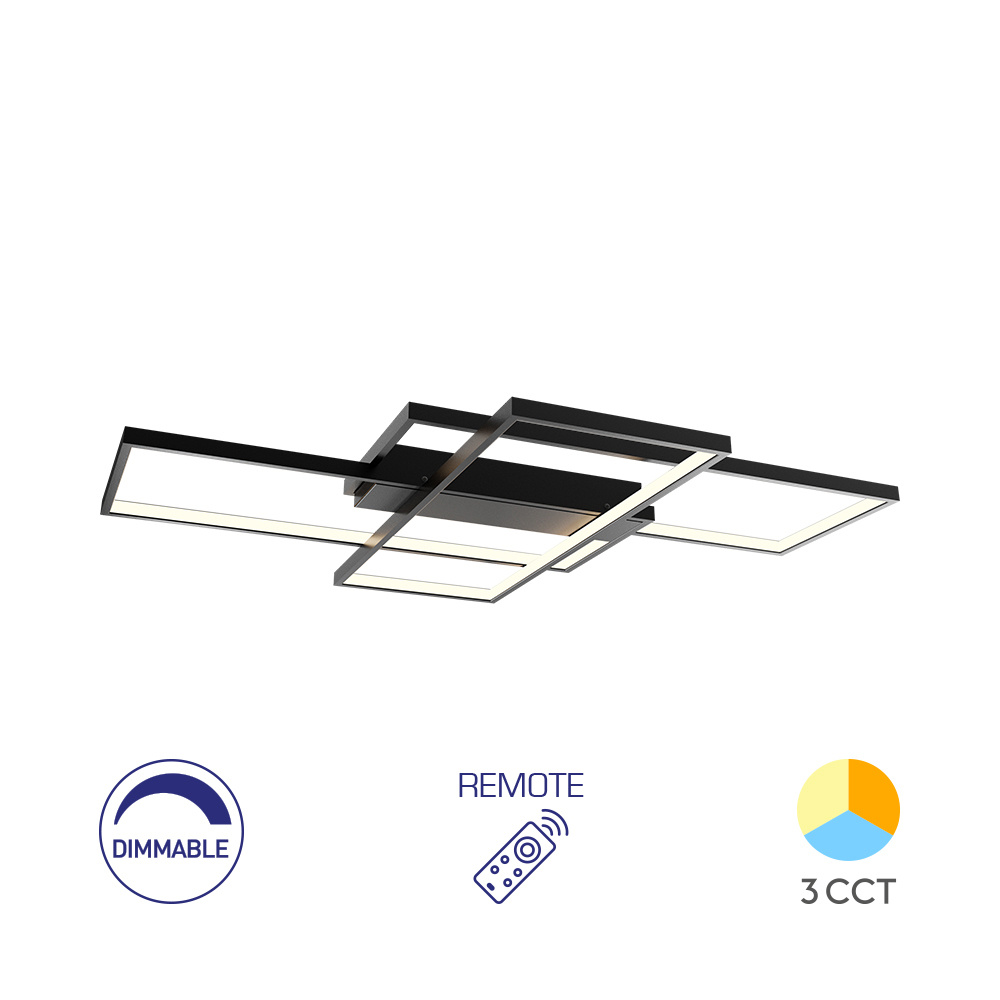 BRY-NELA-SS3-RND-BLC-80W-RMT-IP20-CEILING LIGHT - 1