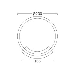 BRY-NELA-WL1-12W-RND-BLC-3000K-WALL LIGHT - 5