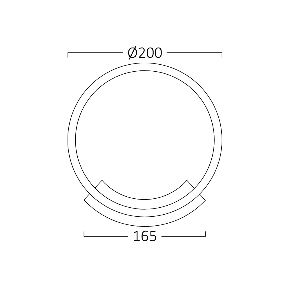 BRY-NELA-WL1-12W-RND-BLC-3000K-WALL LIGHT - 5