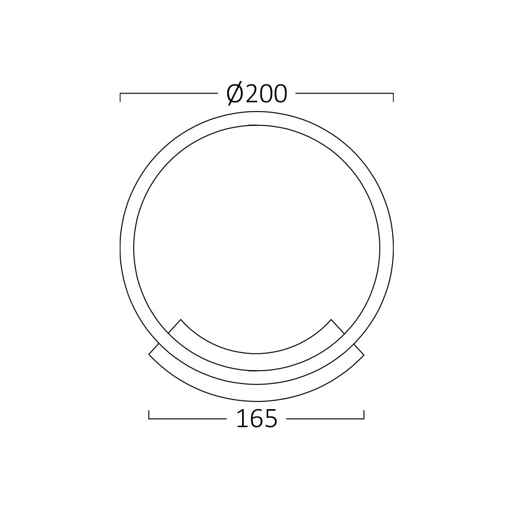 BRY-NELA-WL1-12W-RND-BLC-3000K-WALL LIGHT - 5