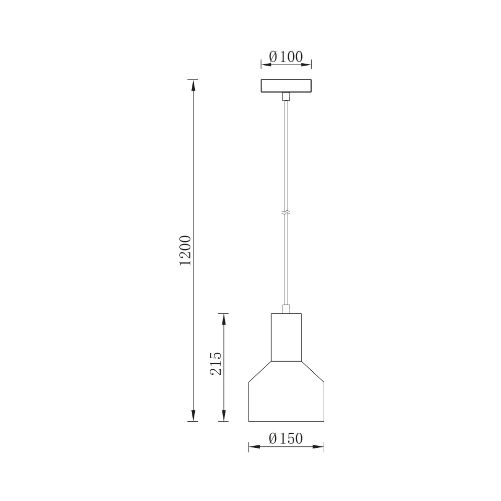 BRY-P001R-1H-1xE27-BLC-PENDANT LIGHT - 4