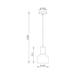 BRY-P001R-1H-1xE27-BLC-PENDANT LIGHT - 4