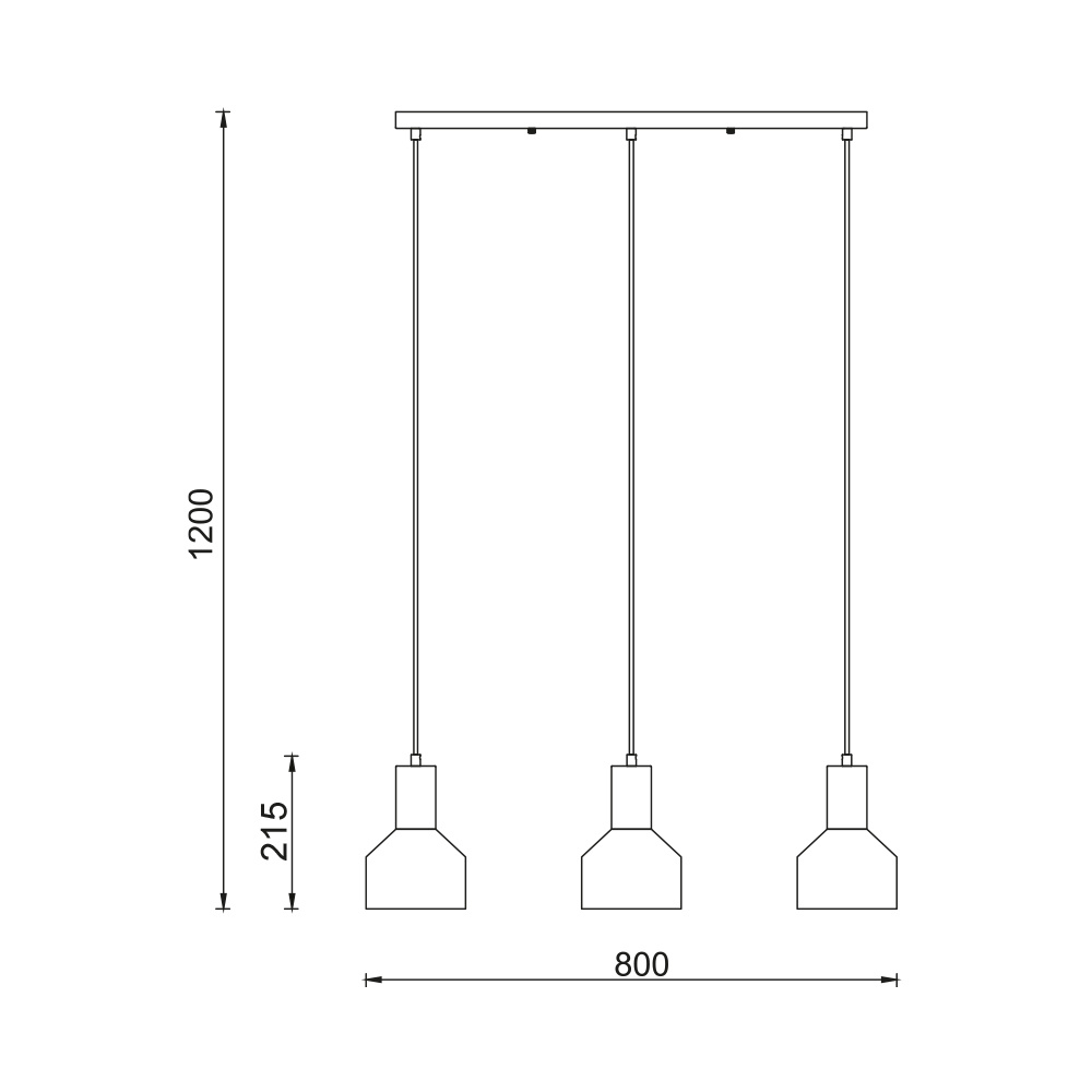 BRY-P001S-3H-3xE27-BLC-PENDANT LIGHT - 4