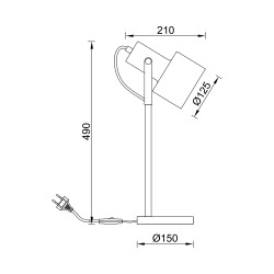 BRY-P001W-1H-1xE27-BLC-TABLE LAMP - 4