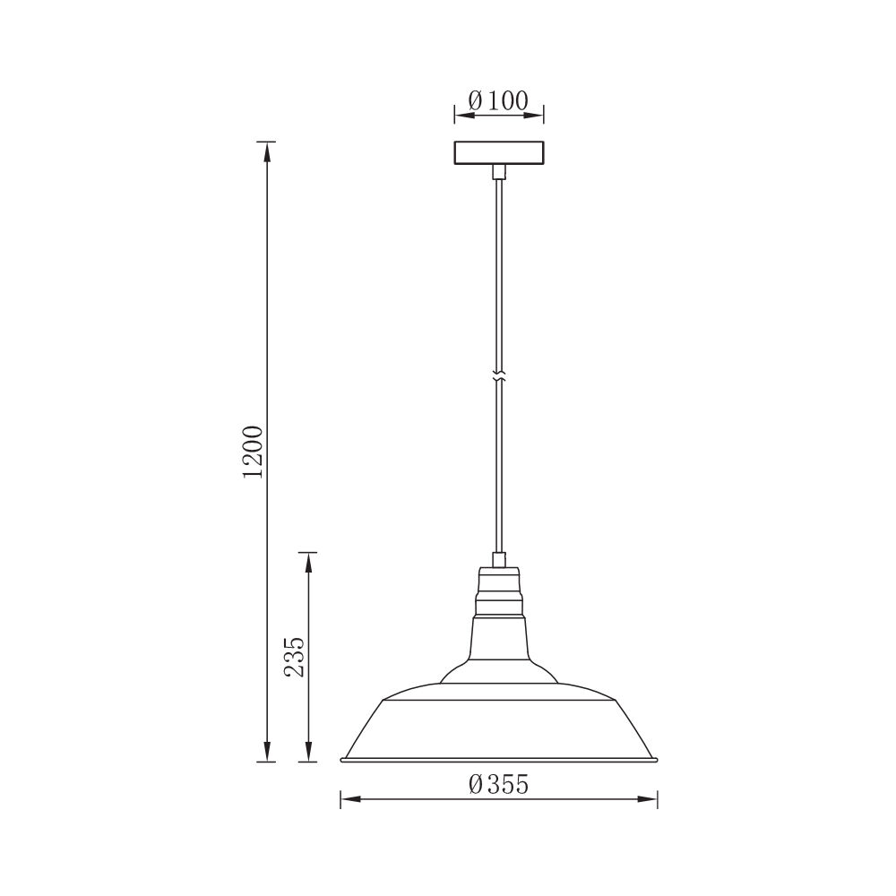 BRY-P003R-1H-1xE27-BRZ-PENDANT LIGHT - 4