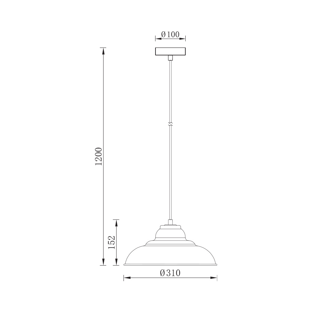 BRY-P004R-1H-1xE27-BLC-PENDANT LIGHT - 4