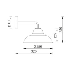 BRY-P004W-1H-1xE27-BLC-WALL LIGHT - 4