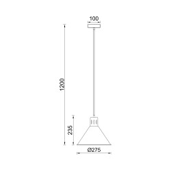 BRY-P006R-1H-1xE27-BLC-PENDANT LIGHT - 4