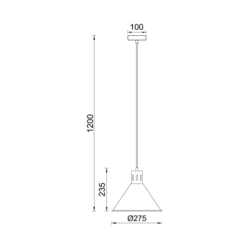 BRY-P006R-1H-1xE27-BLC-PENDANT LIGHT - 4