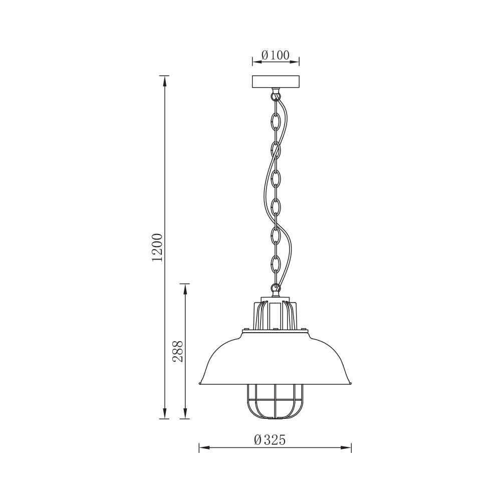 BRY-P006R-1H-1xE27-BLC-PENDANT LIGHT - 4