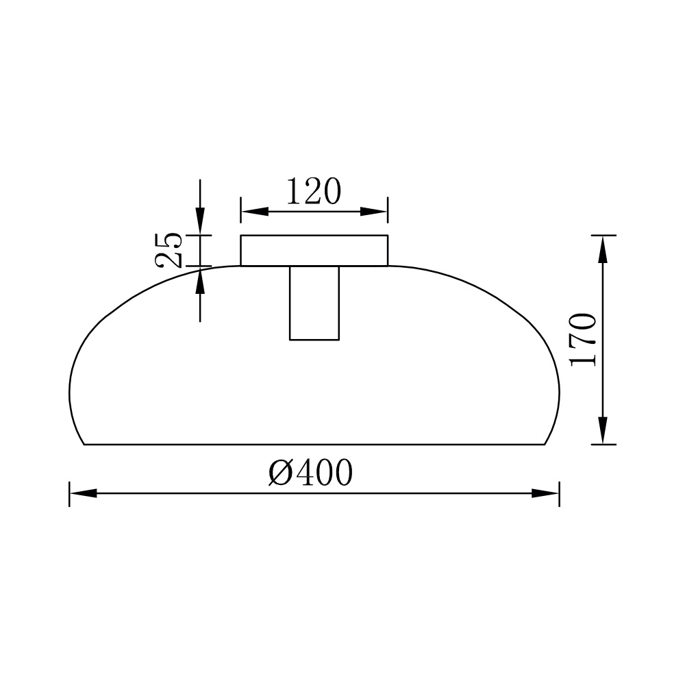 BRY-P007C-1H-1xE27-BLC-CEILING LIGHT - 4