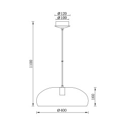 BRY-P007R-1H-1xE27-BLC-PENDANT LIGHT - 4