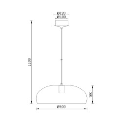 BRY-P007R-1H-1xE27-WHT-PENDANT LIGHT - 4