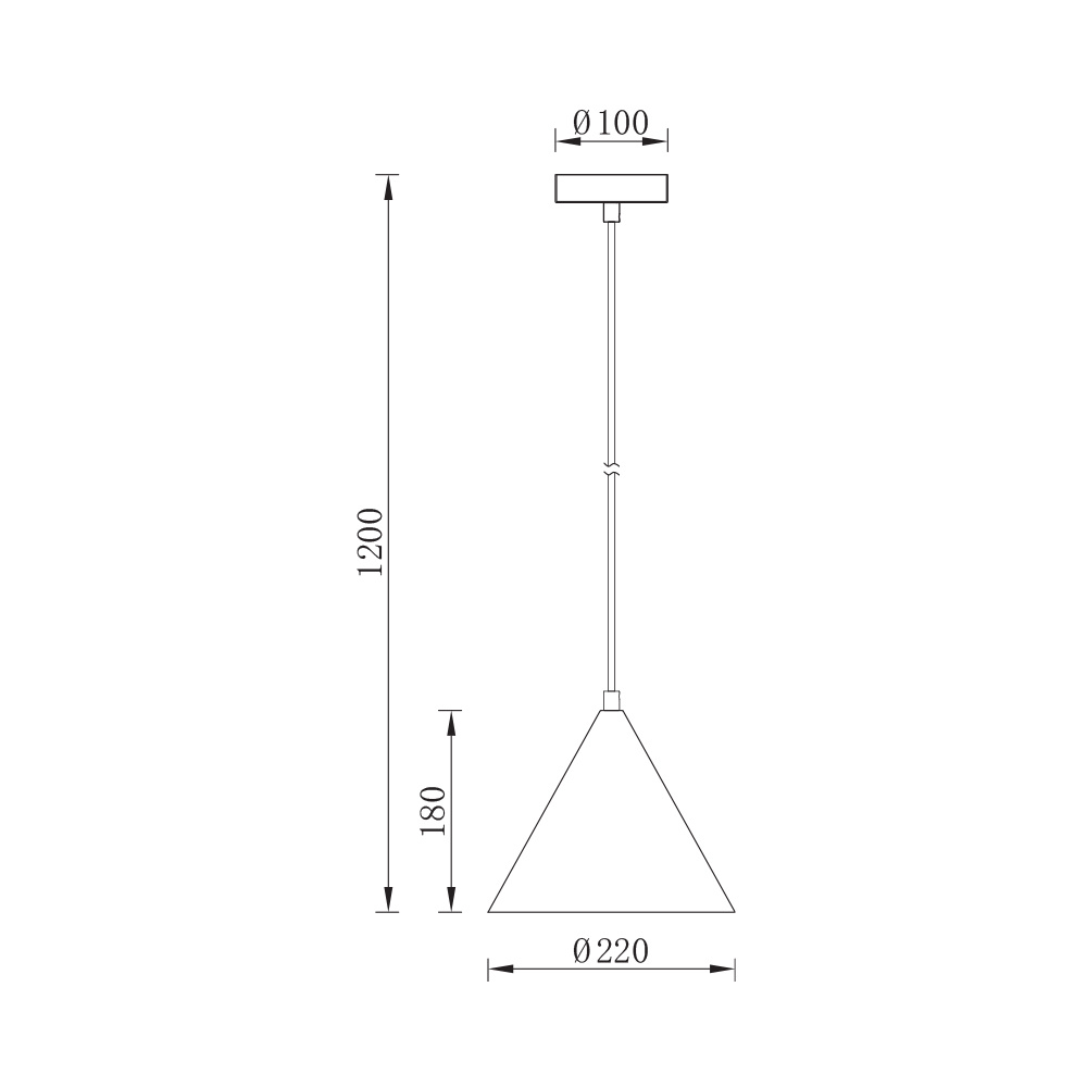 BRY-P010R-1H-1xE27-BLC-PENDANT LIGHT - 4