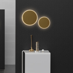 BRY-PALERMO-M-RND-GLD-12W-3IN1-IP65-WALL LIGHT - 2