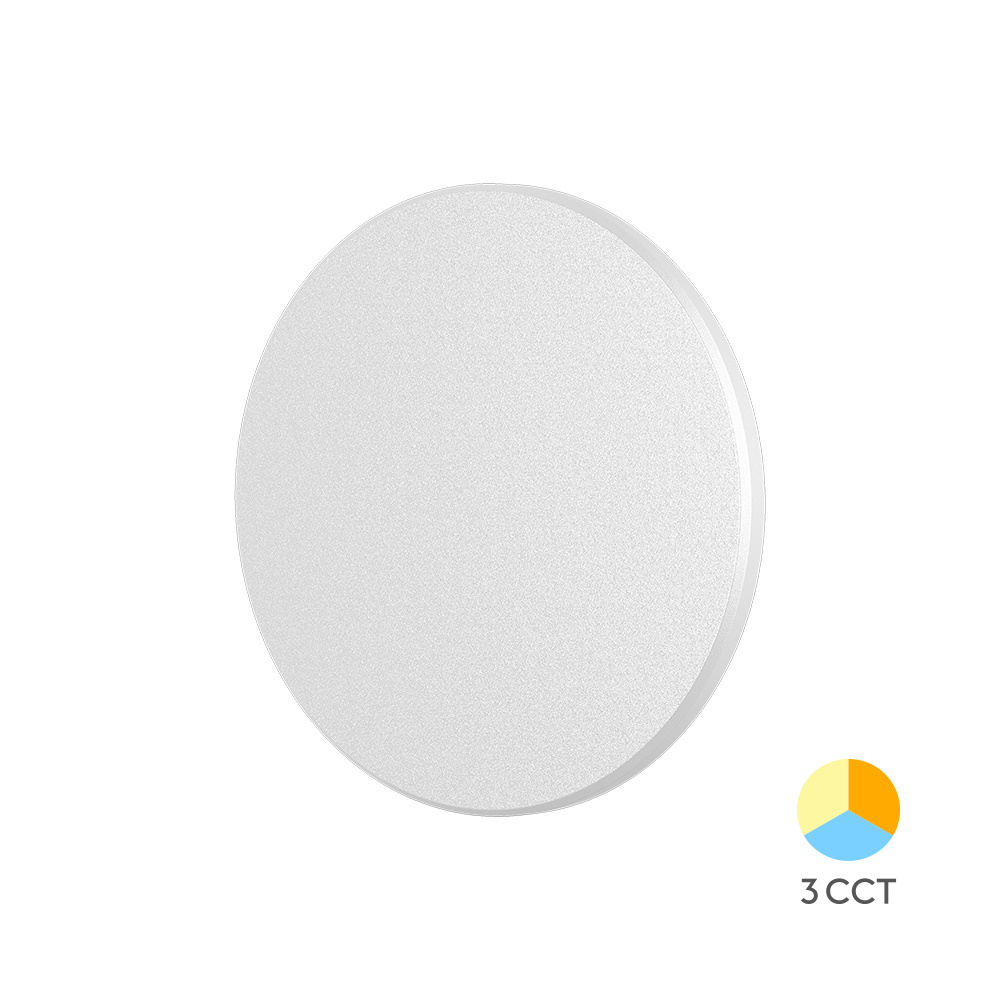 BRY-PALERMO-XS-RND-WHT-8W-3IN1-IP65-WALL LIGHT - 1