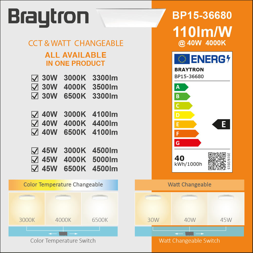 BRY-PANELLED-40W-595x595-WHT-3IN1-LED PANEL LIGHT - 7