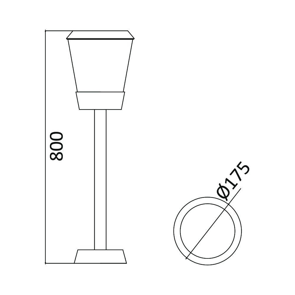 BRY-PARIS-800-1xE27-IP54-BOLLARD LIGHT - 4