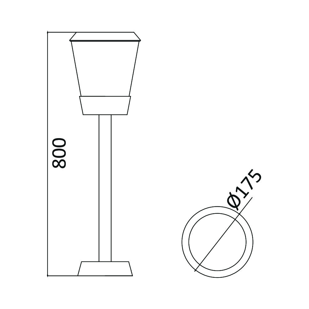 BRY-PARIS-800-1xE27-IP54-BOLLARD LIGHT - 4